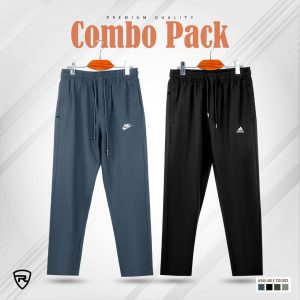 Men’s Premium Quality Dubi Trouser (Deep Ash+Black)
