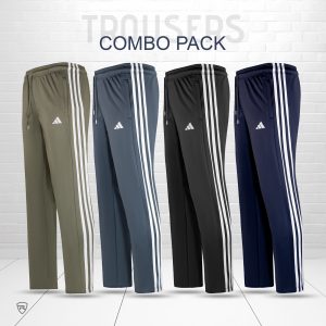 3 Strip Premium Trouser (Brown+ Black +Ash + Navy Blue)