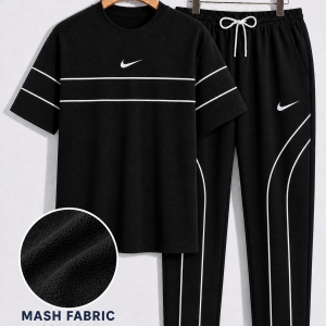 Nike Premium T-shirt & Trouser Set - Black