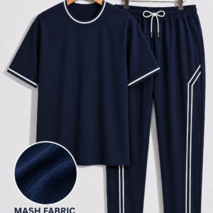 Premium T-Shirt  And Trouser Set- Navy Blue