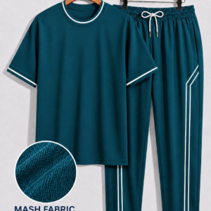 Premium T-Shirt  And Trouser Set- Bottle Green